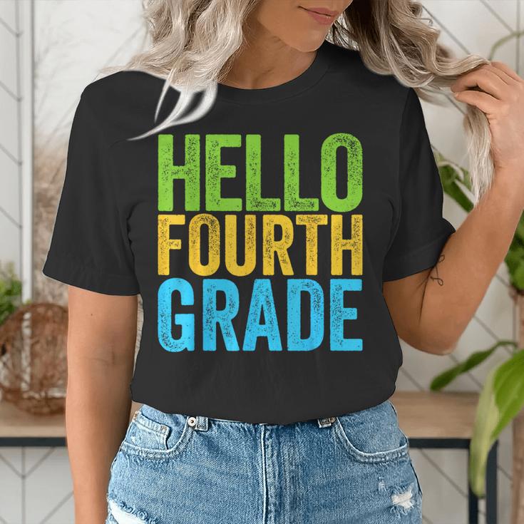 Hello Fourth Grade Shirt 4th Grade Boy Girl Student Teacher Women's T-Shirt, 4th Grade Teacher Shirts, funny gift Hello Fourth Grade Shirt 4th Grade Boy Girl Student Teacher Women's T-Shirt, 4th Grade Teacher Shirts, funny gift