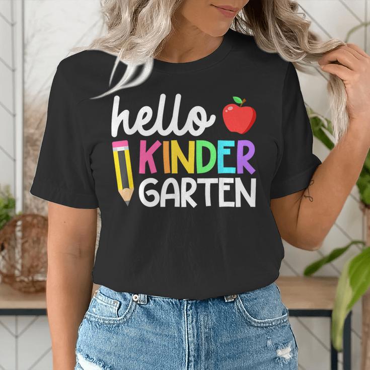 Hello Kindergarten Team Kinder Back To School Teacher Kids Women's T-Shirt, funny gift Hello Kindergarten Team Kinder Back To School Teacher Kids Women's T-Shirt, funny gift