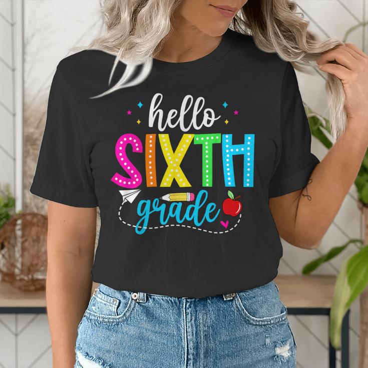 Hello Sixth Grade Cute Back To School 6th Grade Teacher Kids Women's T-Shirt, funny gift Hello Sixth Grade Cute Back To School 6th Grade Teacher Kids Women's T-Shirt, funny gift