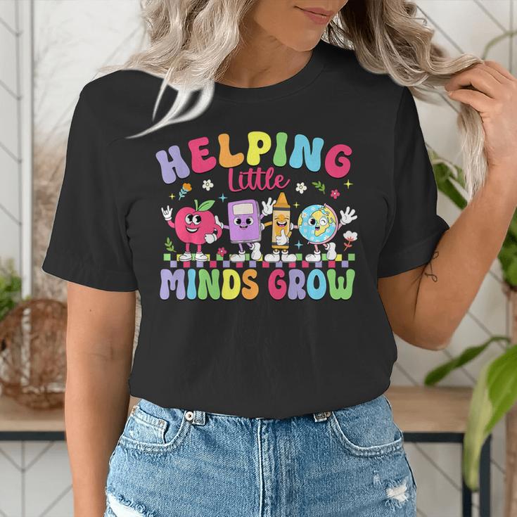 Helping Little Minds Grow Teacher Life Back To School Women's T-Shirt, funny gift Helping Little Minds Grow Teacher Life Back To School Women's T-Shirt, funny gift