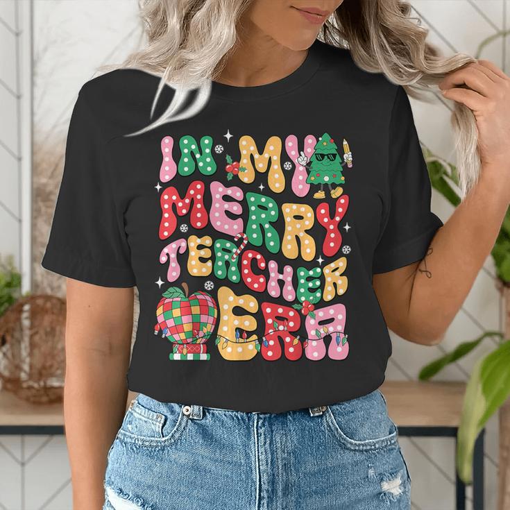 In My Holly Xmas Jolly Teacher Era Teacher Vibes Christmas Women's T-Shirt, funny gift In My Holly Xmas Jolly Teacher Era Teacher Vibes Christmas Women's T-Shirt, funny gift