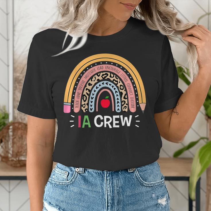 IA Crew Instructional Assistant Rainbow Teachers Aide Women's T-Shirt, funny gift