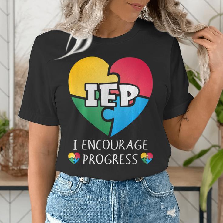 IEP I Encourage Progress Special Education School Teacher Women's T-Shirt, funny gift