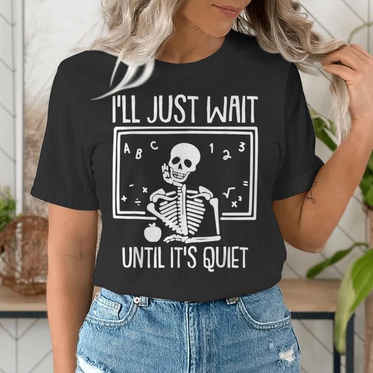Ill Just Wait Until Its Quiet Teacher Lazy Halloween Costume Women's T-Shirt, funny gift Ill Just Wait Until Its Quiet Teacher Lazy Halloween Costume Women's T-Shirt, funny gift