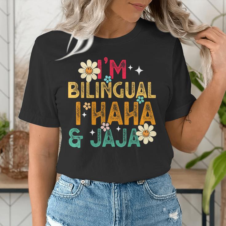 I’m Bilingual I Haha And Jaja Spanish Teacher Bilingual For Men Women Girls Kids Women's T-Shirt, funny gift