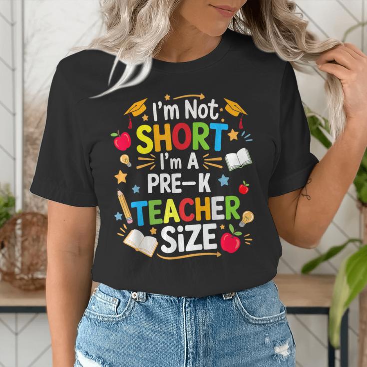 I'm Not Short I'm A Pre-K Teacher Size Back To School Women's T-Shirt, funny gift I'm Not Short I'm A Pre-K Teacher Size Back To School Women's T-Shirt, funny gift