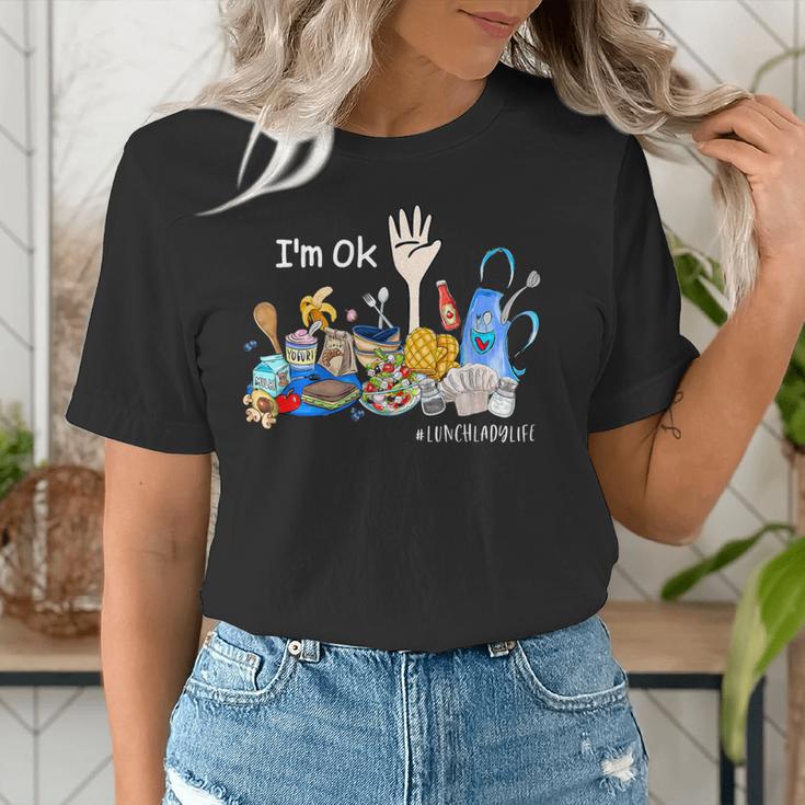 I'm Ok Lunch Lady Life Cafeteria Crew Teacher Women Women's T-Shirt, funny gift I'm Ok Lunch Lady Life Cafeteria Crew Teacher Women Women's T-Shirt, funny gift