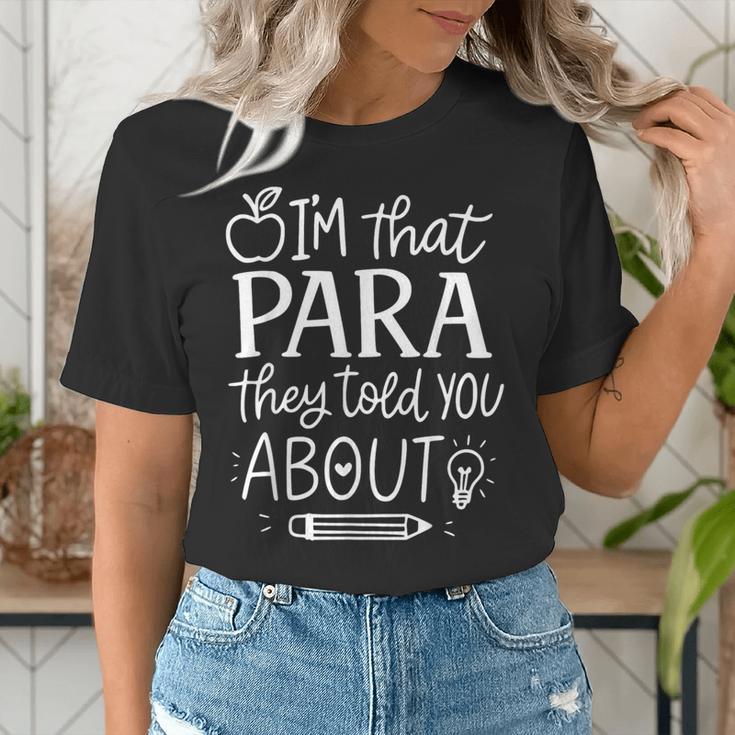 I'm That Paraprofessional They Told You About Retro Teacher Women's T-Shirt, funny gift I'm That Paraprofessional They Told You About Retro Teacher Women's T-Shirt, funny gift