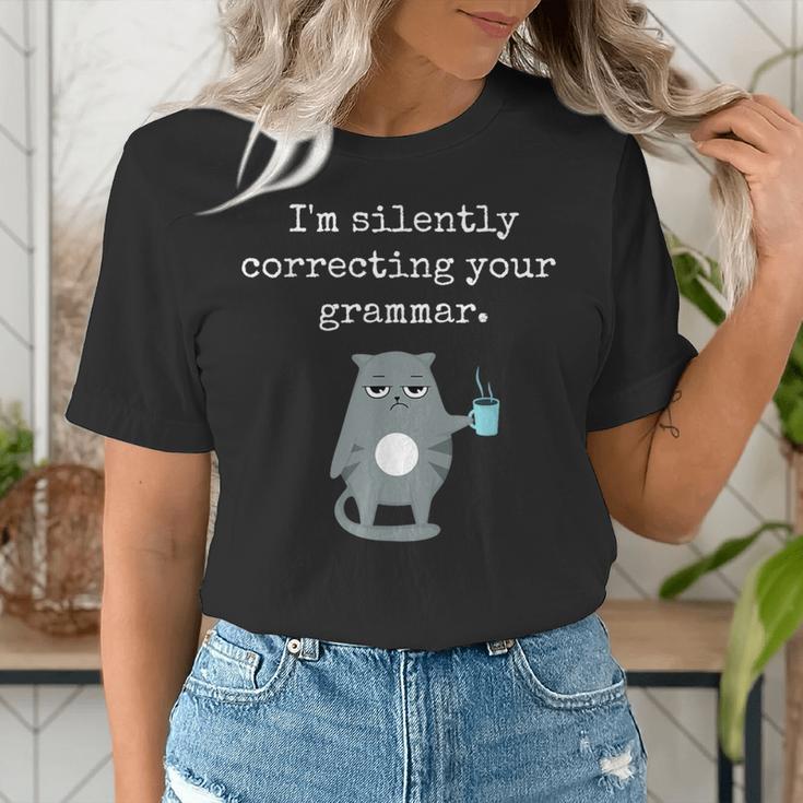 I'm Silently Correcting Your Grammar Sarcastic Teacher For Men Women Kids Women's T-Shirt, funny gift I'm Silently Correcting Your Grammar Sarcastic Teacher For Men Women Kids Women's T-Shirt, funny gift