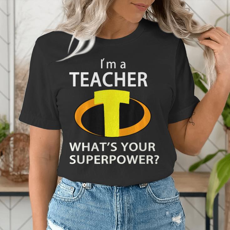 I'm a Teacher What's Your Superpower Teacher Women's T-Shirt, funny gift I'm a Teacher What's Your Superpower Teacher Women's T-Shirt, funny gift