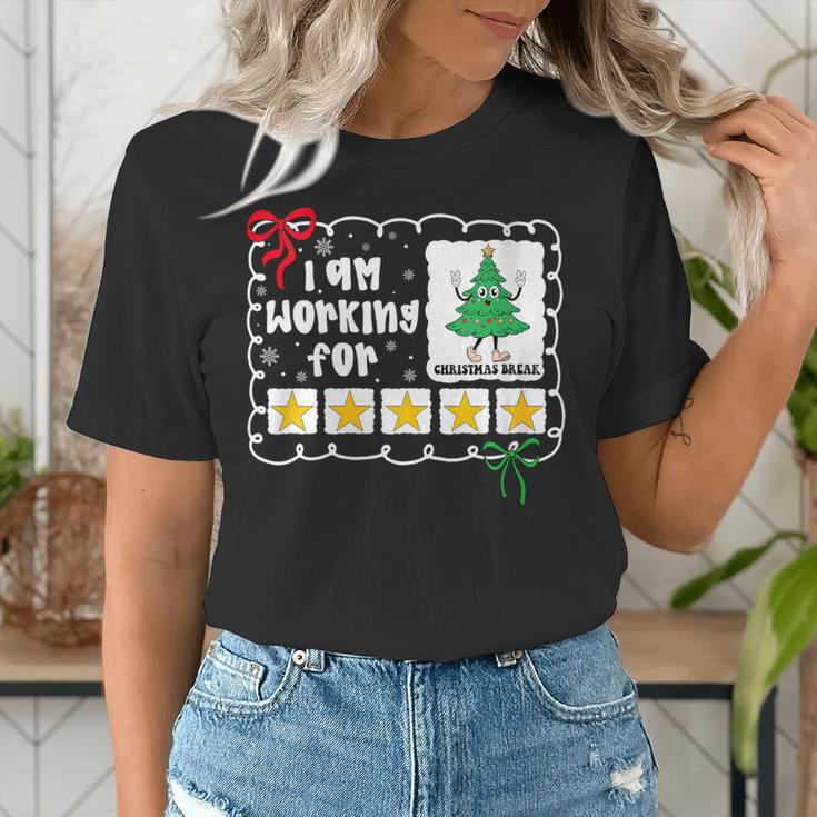 I'm Working For Christmas Break 5 Stars Christmas Teacher Women's T-Shirt, funny gift I'm Working For Christmas Break 5 Stars Christmas Teacher Women's T-Shirt, funny gift