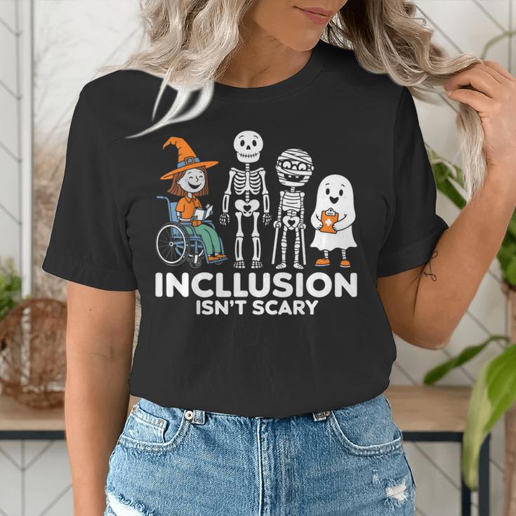 Inclusion Isn't Scary SLP Halloween Costume Sped Teacher Women's T-Shirt, funny gift