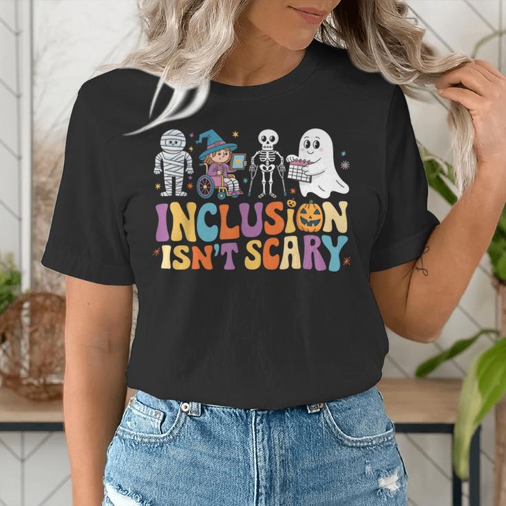 Inclusion Isn't Scary SLP Halloween Sped Teacher Women's T-Shirt, funny gift