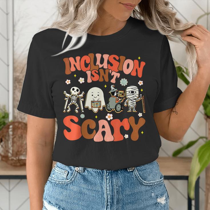 Inclusion Isn't Scary SLP Sped Teacher Halloween Women's T-Shirt, funny gift Inclusion Isn't Scary SLP Sped Teacher Halloween Women's T-Shirt, funny gift