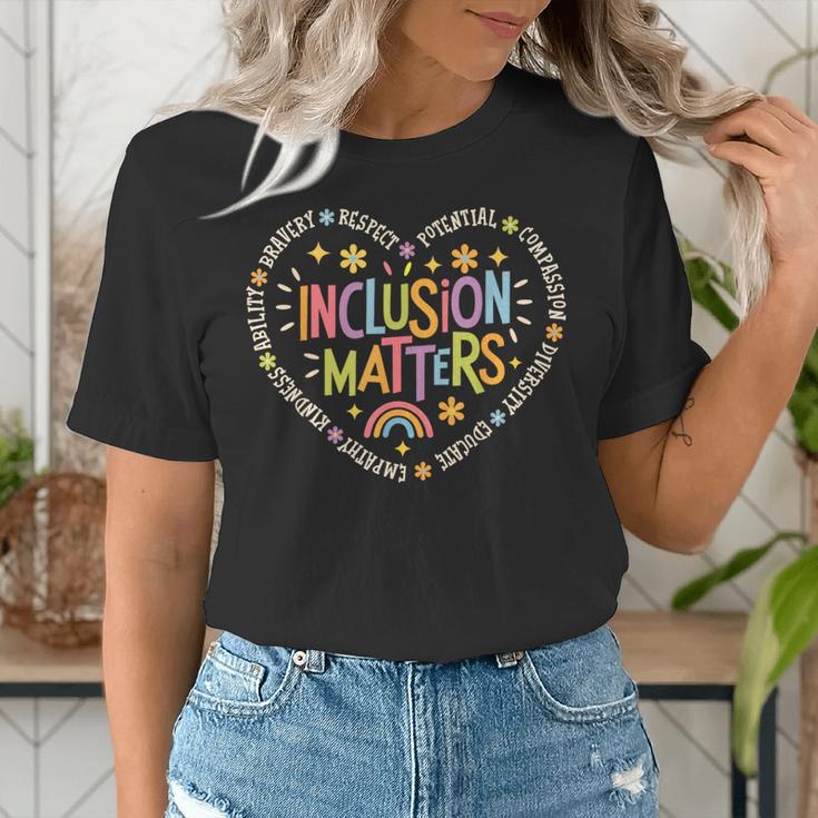 Inclusion Matters Special Education Teacher Autism Awareness Women's T-Shirt, funny gift