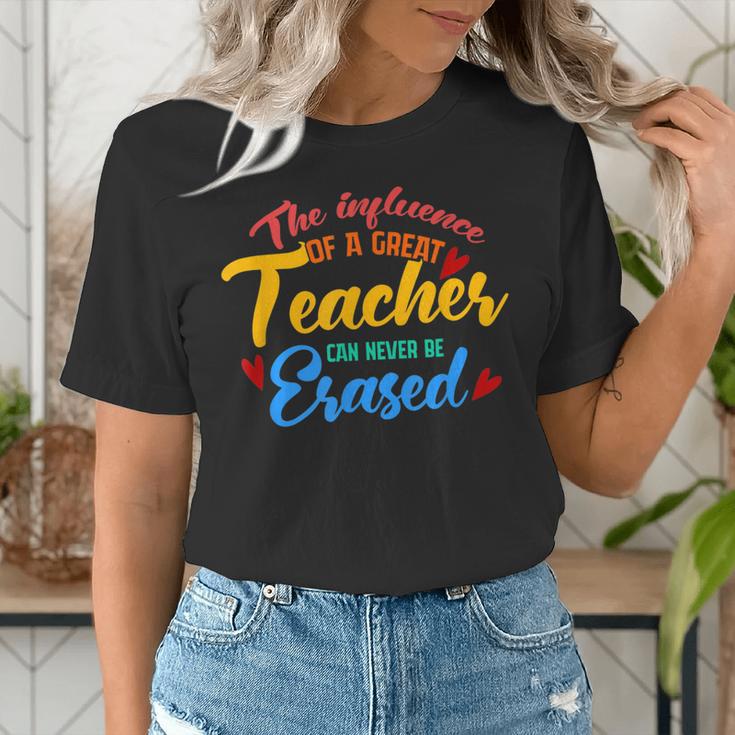 The Influence Of Great Teacher Can Never Be Erased School For Men Women Women's T-Shirt, funny gift The Influence Of Great Teacher Can Never Be Erased School For Men Women Women's T-Shirt, funny gift