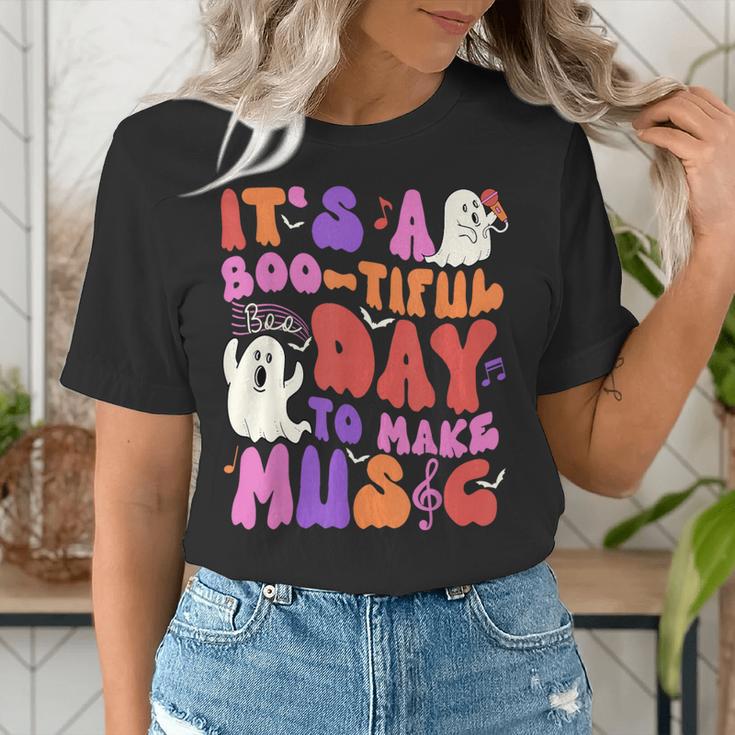 It's a Bootiful Day To Make Music Halloween Music Teacher Women's T-Shirt, funny gift It's a Bootiful Day To Make Music Halloween Music Teacher Women's T-Shirt, funny gift