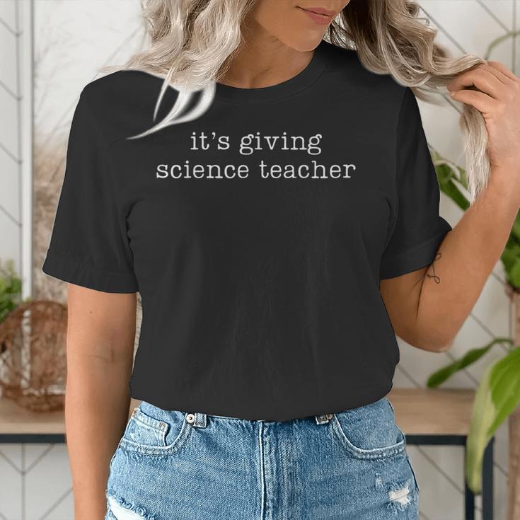 It's Giving Science Teacher Women's T-Shirt, Science Teacher Shirts, funny gift