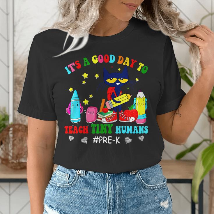 It's A Good-Day To Teach Tiny Humans Pre-K Cat Teacher Lover Women's T-Shirt, funny gift It's A Good-Day To Teach Tiny Humans Pre-K Cat Teacher Lover Women's T-Shirt, funny gift