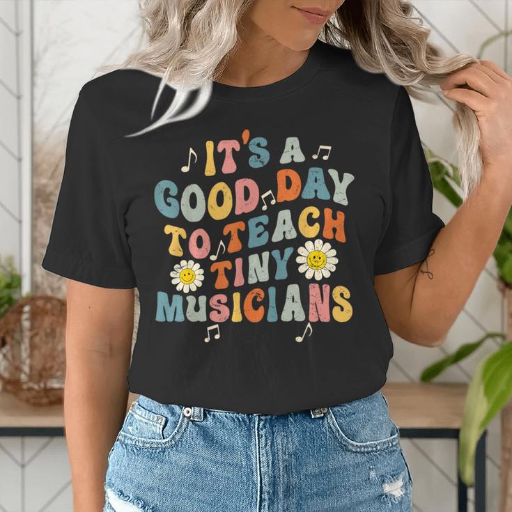 Its A Good Day To Teach Tiny Musicians Music Teacher Flower Women's T-Shirt, funny gift Its A Good Day To Teach Tiny Musicians Music Teacher Flower Women's T-Shirt, funny gift