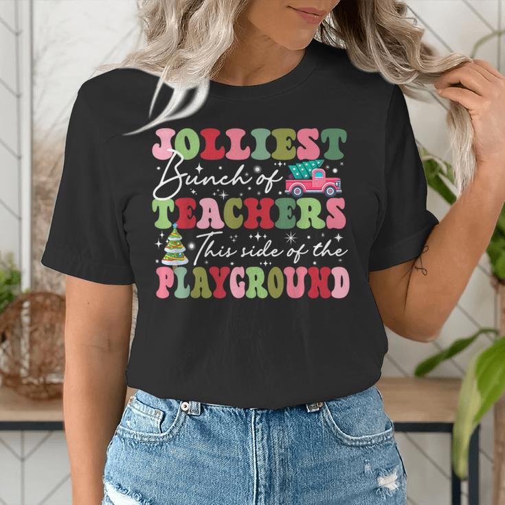 Jolliest Bunch Of Teachers This Side Of The Playground X-Mas Women's T-Shirt, funny gift Jolliest Bunch Of Teachers This Side Of The Playground X-Mas Women's T-Shirt, funny gift