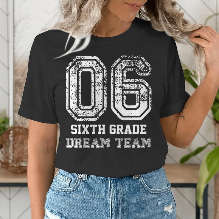 Kids Hello Sixth Back To School 6th Grade Dream Team Teacher Women's T-Shirt, funny gift Kids Hello Sixth Back To School 6th Grade Dream Team Teacher Women's T-Shirt, funny gift