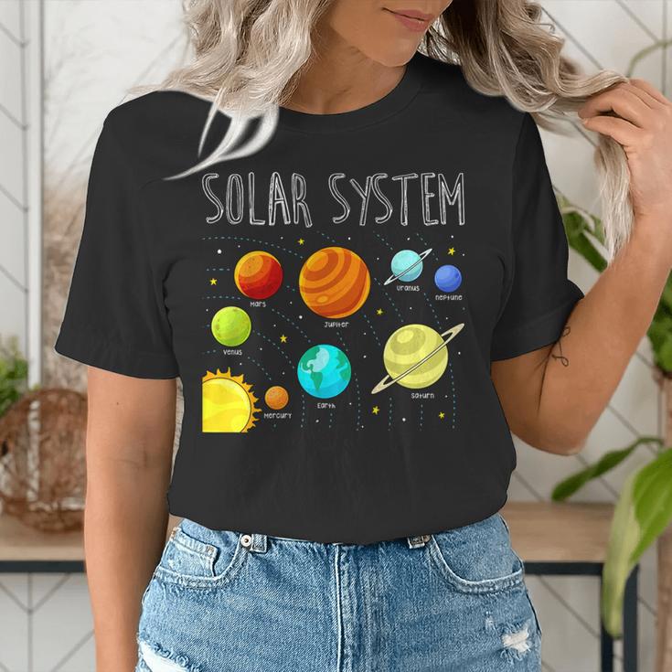Kids Solar Systems Cute Planets Space Science Teacher School Women's T-Shirt, Science Teacher Shirts, funny gift