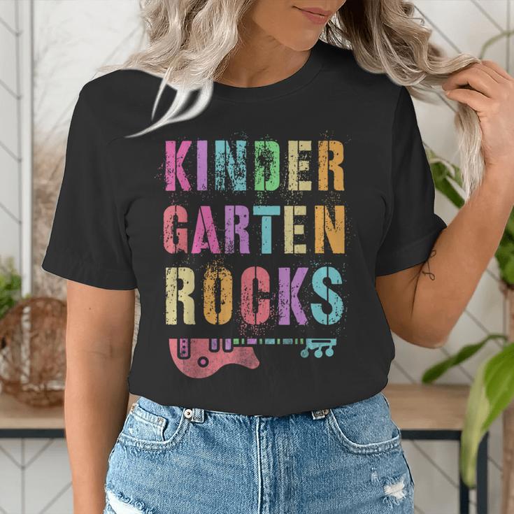 KINDERGARTEN ROCKS Teacher Crew Rock Star Kinder Team Women's T-Shirt, funny gift KINDERGARTEN ROCKS Teacher Crew Rock Star Kinder Team Women's T-Shirt, funny gift