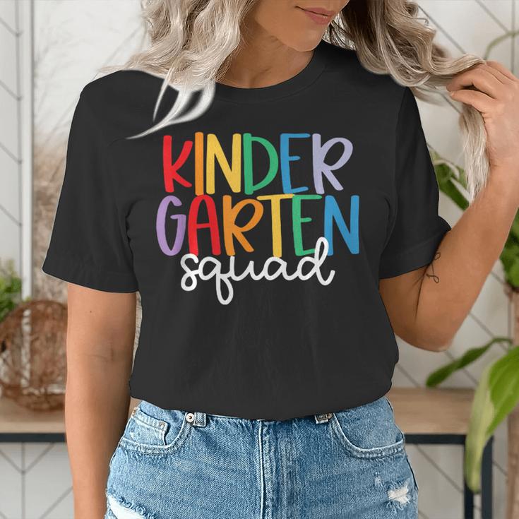 Kindergarten Squad Team Crew Teacher Back To School Women's T-Shirt, funny gift Kindergarten Squad Team Crew Teacher Back To School Women's T-Shirt, funny gift