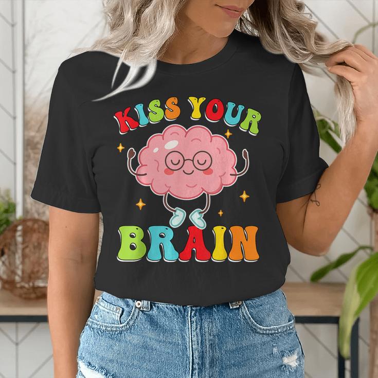 Kiss Your Brain Calm Mindset Teacher Kids Boys Girls Women Women's T-Shirt, funny gift Kiss Your Brain Calm Mindset Teacher Kids Boys Girls Women Women's T-Shirt, funny gift