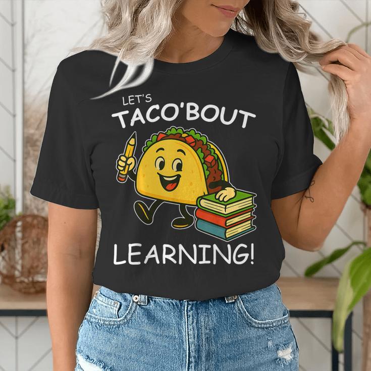 Let's Taco Bout Learning Back To School Teacher Kids Women's T-Shirt, funny gift