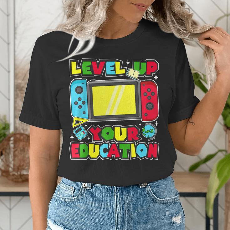 Level Up Your Education Gaming Inspired Teacher Gamers Women's T-Shirt, funny gift Level Up Your Education Gaming Inspired Teacher Gamers Women's T-Shirt, funny gift