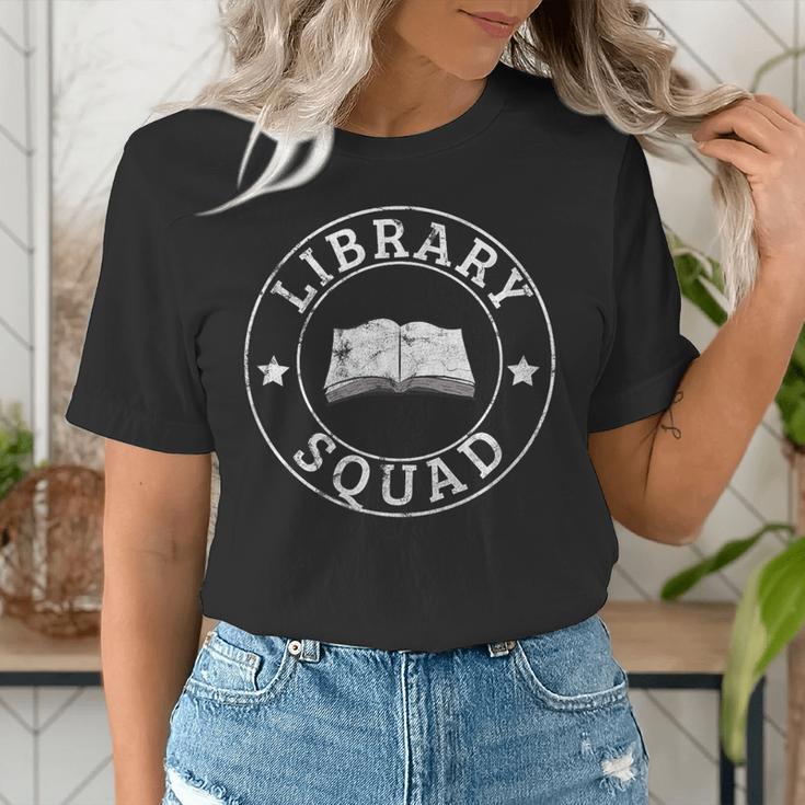 Library Squad Librarian Staff Teacher Group Matching For Men Women Women's T-Shirt, funny gift