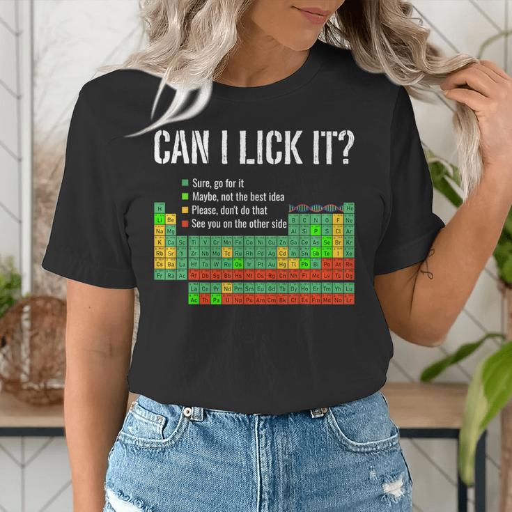 Can I Lick It Periodic Table Science Teacher Student Women's T-Shirt, Science Teacher Shirts, funny gift Can I Lick It Periodic Table Science Teacher Student Women's T-Shirt, Science Teacher Shirts, funny gift