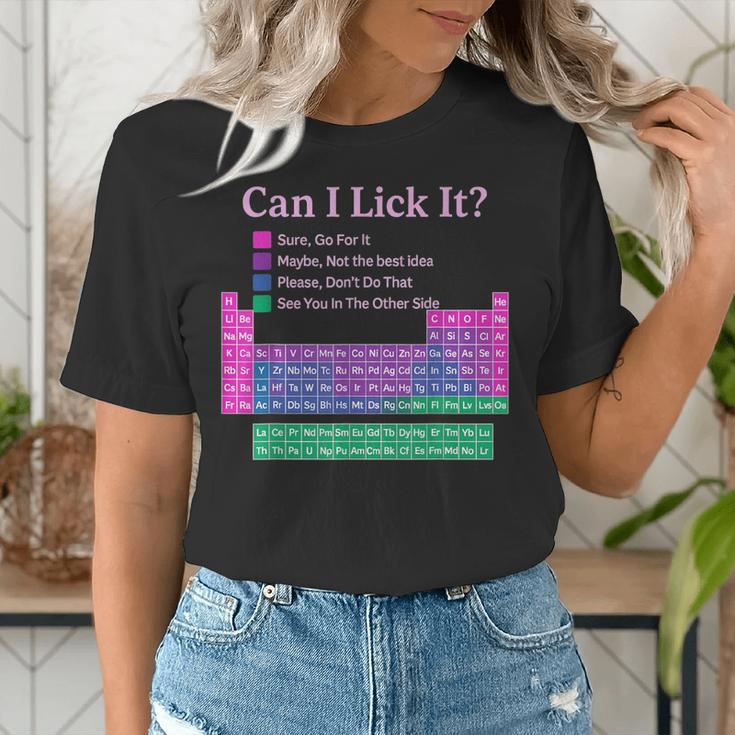 Can I Lick It Periodic Table Teacher Student Kids Women's T-Shirt, funny gift Can I Lick It Periodic Table Teacher Student Kids Women's T-Shirt, funny gift