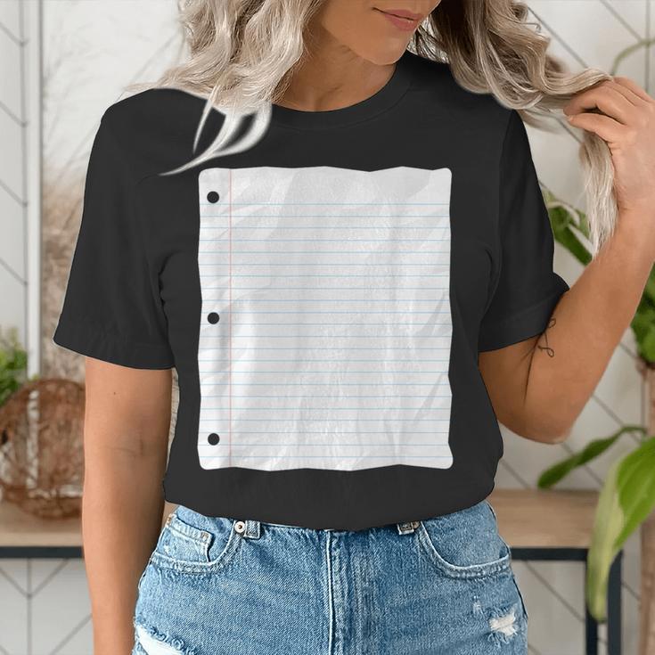 Lined Paper Notebook Halloween Costume For Students Teachers For Men Women Kids Women's T-Shirt, funny gift Lined Paper Notebook Halloween Costume For Students Teachers For Men Women Kids Women's T-Shirt, funny gift