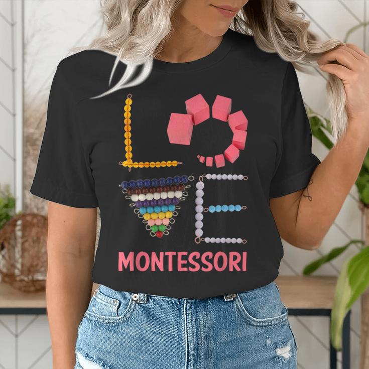 Love Montessori Education Math Teacher Women's T-Shirt, funny gift