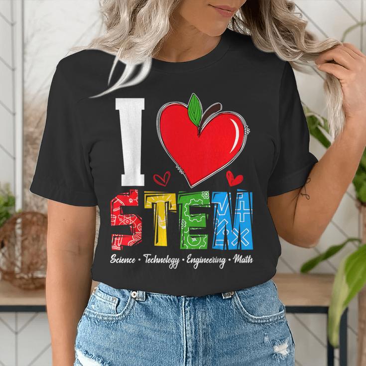 I Love STEM Student Teacher 1st Day Of School Back To School Women's T-Shirt, funny gift