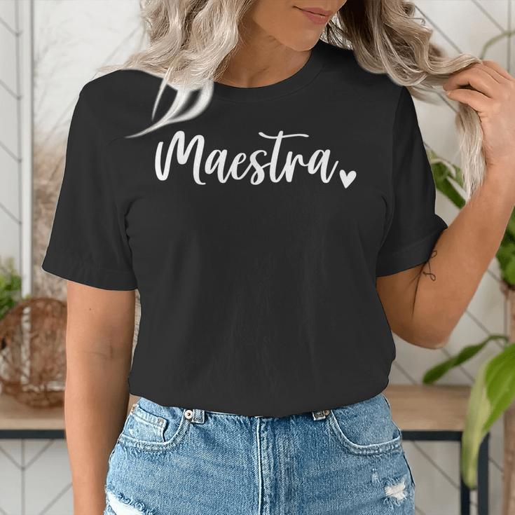 Maestra Cute Bilingual Spanish Teacher Women's T-Shirt, funny gift
