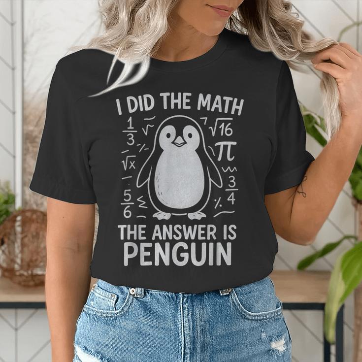 I Did The Math The Answer Is Penguin Math Teacher Women's T-Shirt, funny gift