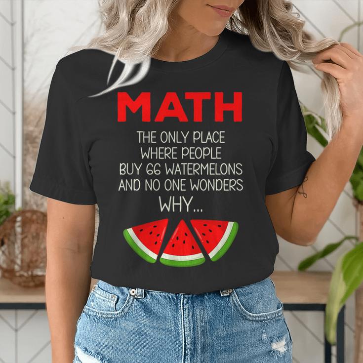 Math Watermelon Calculation Joke Teacher Student Women's T-Shirt, funny gift Math Watermelon Calculation Joke Teacher Student Women's T-Shirt, funny gift