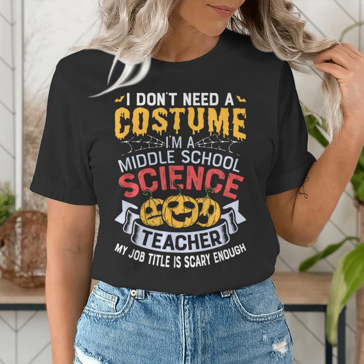 Middle School Science Teacher Halloween Costume For Men Women Women's T-Shirt, Science Teacher Shirts, funny gift