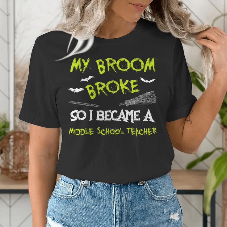 Middle School Teacher Halloween Costume Shirt Lazy Women's T-Shirt, funny gift Middle School Teacher Halloween Costume Shirt Lazy Women's T-Shirt, funny gift