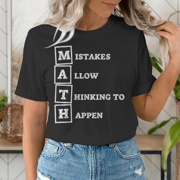 Mistakes Allow Thinking To Happen School Math Teacher Women's T-Shirt, funny gift Mistakes Allow Thinking To Happen School Math Teacher Women's T-Shirt, funny gift