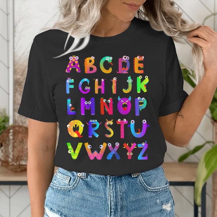 Monster ABC Cute Alphabet Halloween Teacher Costume Kids Women's T-Shirt, funny gift Monster ABC Cute Alphabet Halloween Teacher Costume Kids Women's T-Shirt, funny gift