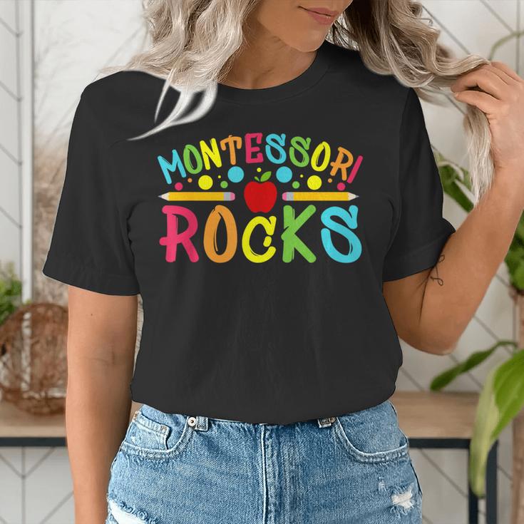 Montessori Rocks Montessori Teacher Back To School Women's T-Shirt, funny gift Montessori Rocks Montessori Teacher Back To School Women's T-Shirt, funny gift