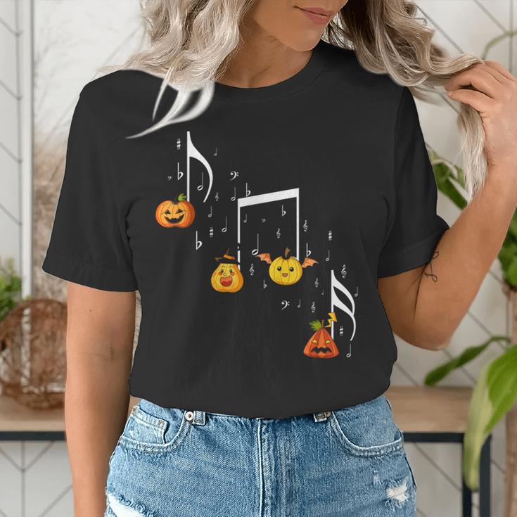 Music Note Pumpkin Fall Music Teacher Halloween Costume Women's T-Shirt, funny gift Music Note Pumpkin Fall Music Teacher Halloween Costume Women's T-Shirt, funny gift