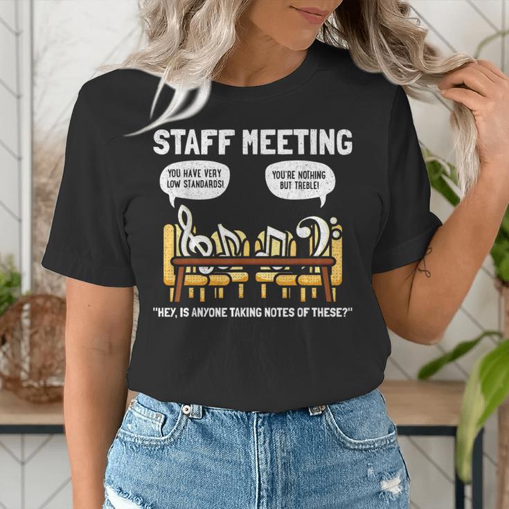 Music Theory Musician Music Teacher Musical Notes For Men Women Girls Kids Women's T-Shirt, funny gift