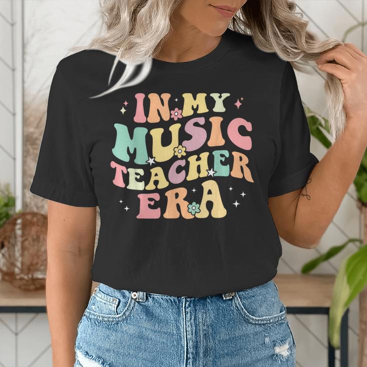 In My Music Teacher Era Retro Back To School Musician Band Men Women Women's T-Shirt, funny gift