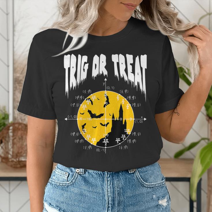 Nerdy Trig Or Treat Halloween Costume Math Teacher Women's T-Shirt, funny gift